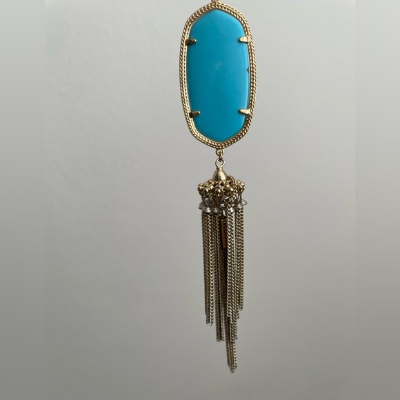 100% AUTHENTIC KENDRA SCOTT RAYNE TURQUOISE NECKLACE - Picture 5 of 6